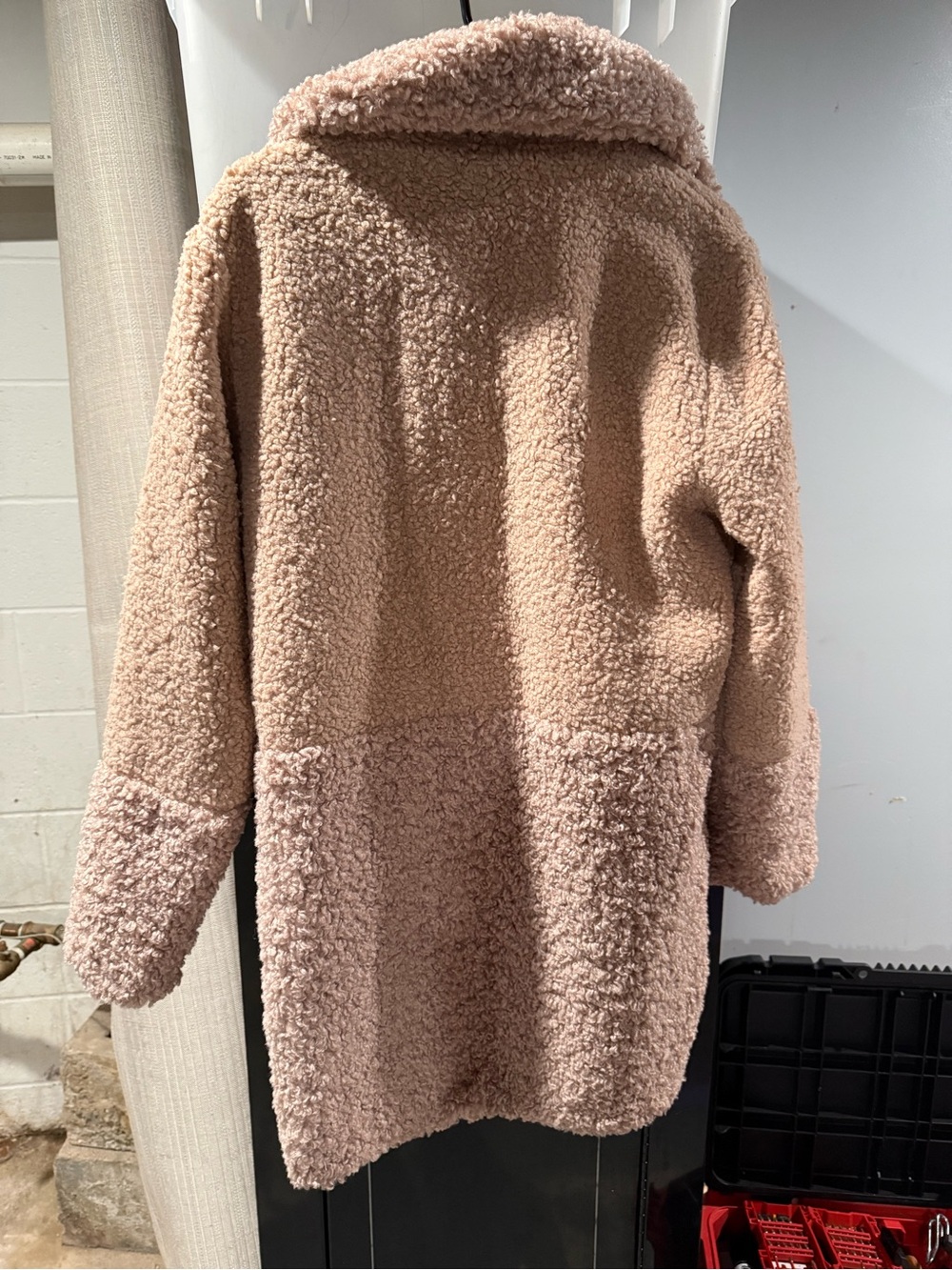 Abercrombie & Fitch Light Pink Teddy Sherpa Coat - Picture 5 of 6